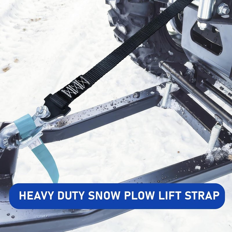 UCandy 64in Plow Strap for ATV UTV Winch, Heavy Duty Snow Plow Lift Strap, 3500lb High Tensile Strength Winch Snow Plow Straps for Use with Standard or Wide Winches - Image 5